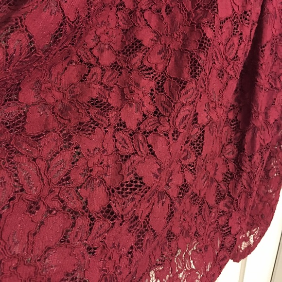 22W Lane Bryant Fit and Flare Lace Illusion Dress with High-Low Hemline - Picture 7 of 17